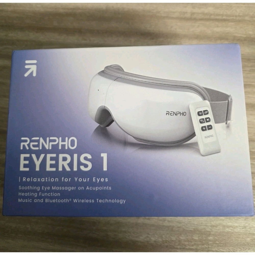 RENPHO Eyeris 1 Eye Massager RF-EM001R Heat Bluetooth w/ Remote New Open Box